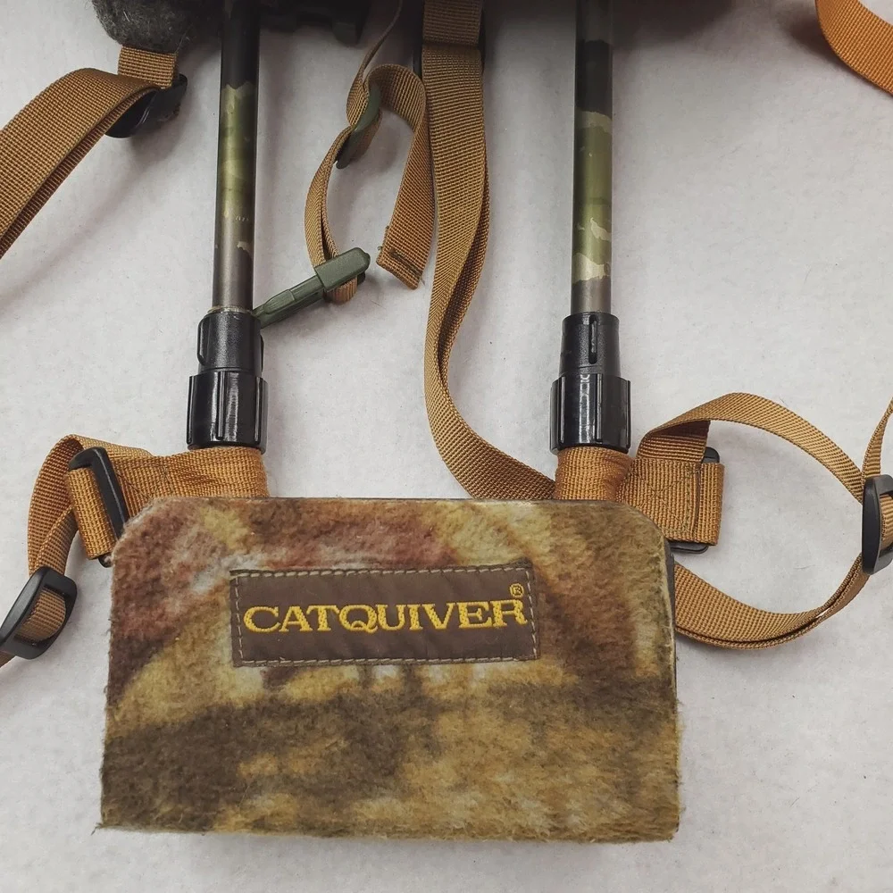 Vintage Rancho Safari Catquiver Fleece Backpack Bag Quiver Camo Bow Hunting